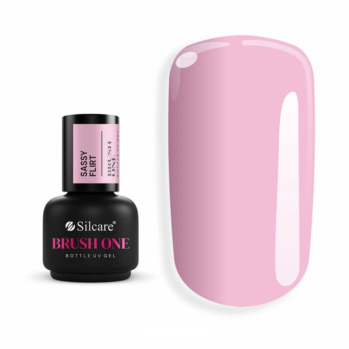 Brush One Bottle Gel Silcare - Sassy Flirt