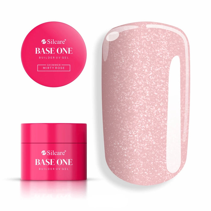 Gel Base One Shimmer Misty Rose Silcare